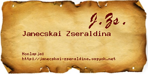 Janecskai Zseraldina névjegykártya